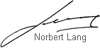 Unterschrift - Norbert Lang
